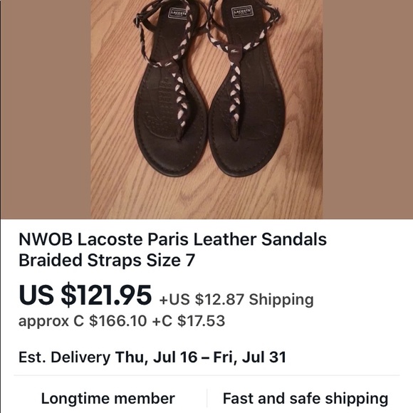 👣LACOSTE Ladies Sandals👣 - Picture 2 of 4